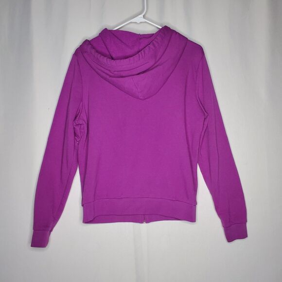 Pink Victorias Secret Fleece Tracksuit Hoodie Medium Purple Full Zip Pocket Logo - Picture 4 of 15